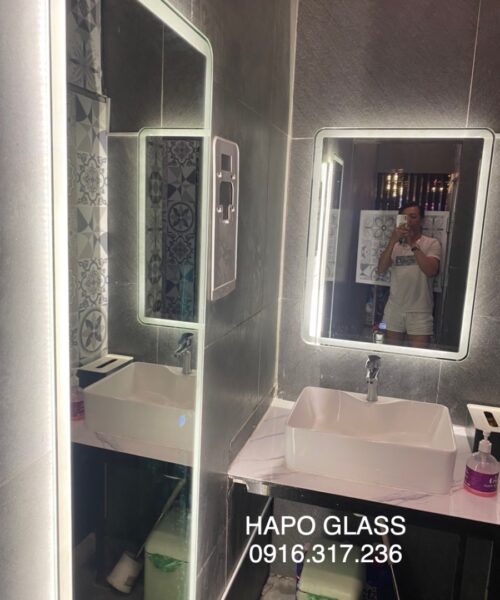 Gương có đèn led treo nhà tắm Hải Phòng